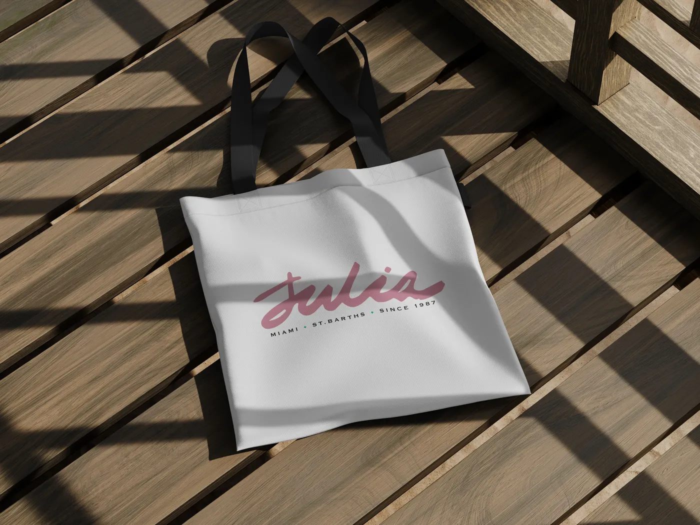 H2 mockup: Canvas tote, afternoon shade